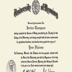 Buy college degree from The University of Wyoming