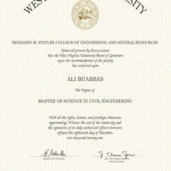 Buy college degree from The West Virginia University