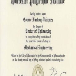 Buy college degree from The Worcester Polytechnic Institute