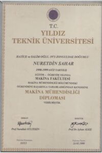Buy college degree from the Yildiz Teknik Üniversitesi