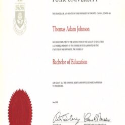 Buy college degree from The York University