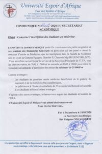 Buy degree from Université Espoir d'Afrique