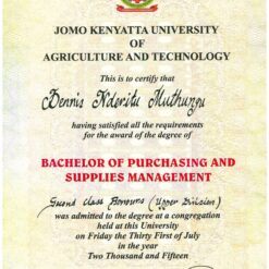 Buy college degree from The Jomo Kenyatta University of Agriculture and Technology