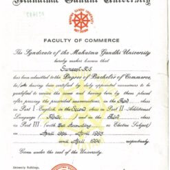 Buy college degree from The Mahatma Gandhi University