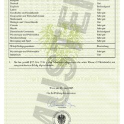 Buy high school diploma Austria Wien Matura