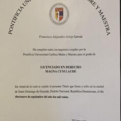 buy degree from the Pontificia Universidad Católica Madre y Maestra