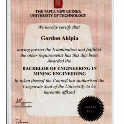 Buy college degree from the Papua New Guinea University of Technology