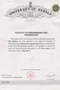 Buy college degree from The University of Kerala